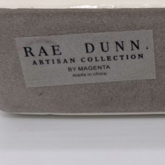 Rae Dunn Have a Balanced Meal Ceramic Stand with Dog Balancing a Bagel - Picture 4 of 5